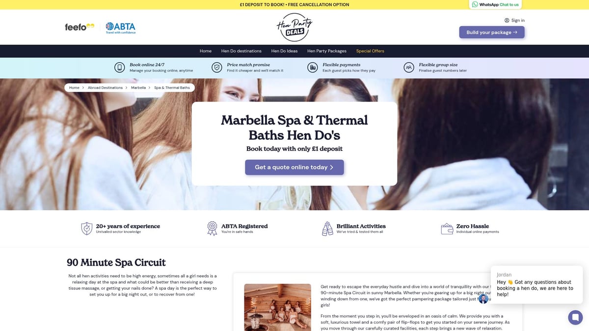 7 Best Marbella Hen Weekend Ideas for an Unforgettable 2026 - Spa Day & Pamper Packages