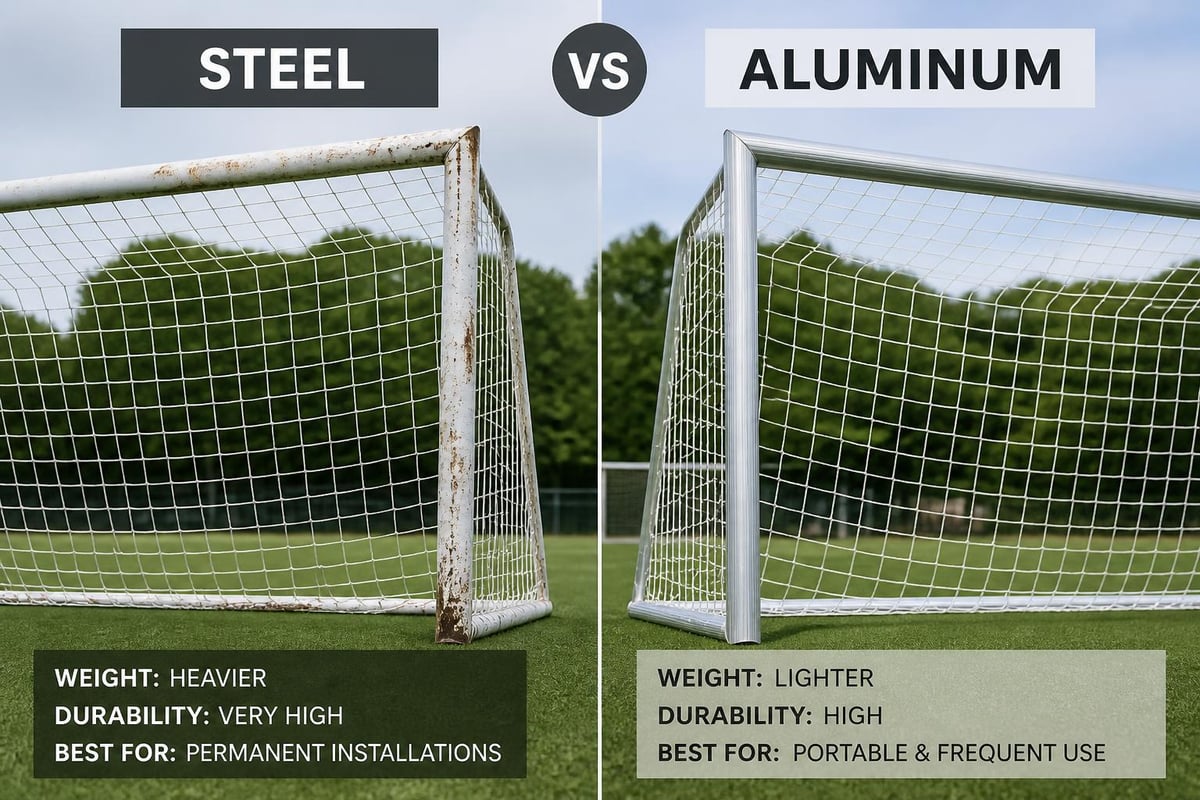 Sports goal material comparison