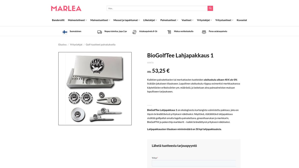 7 Vastuulliset Liikelahjat Yrityksille Vuodelle 2026 - BioGolfTee Lahjapakkaus – Biohajoavat golf-tuotteet