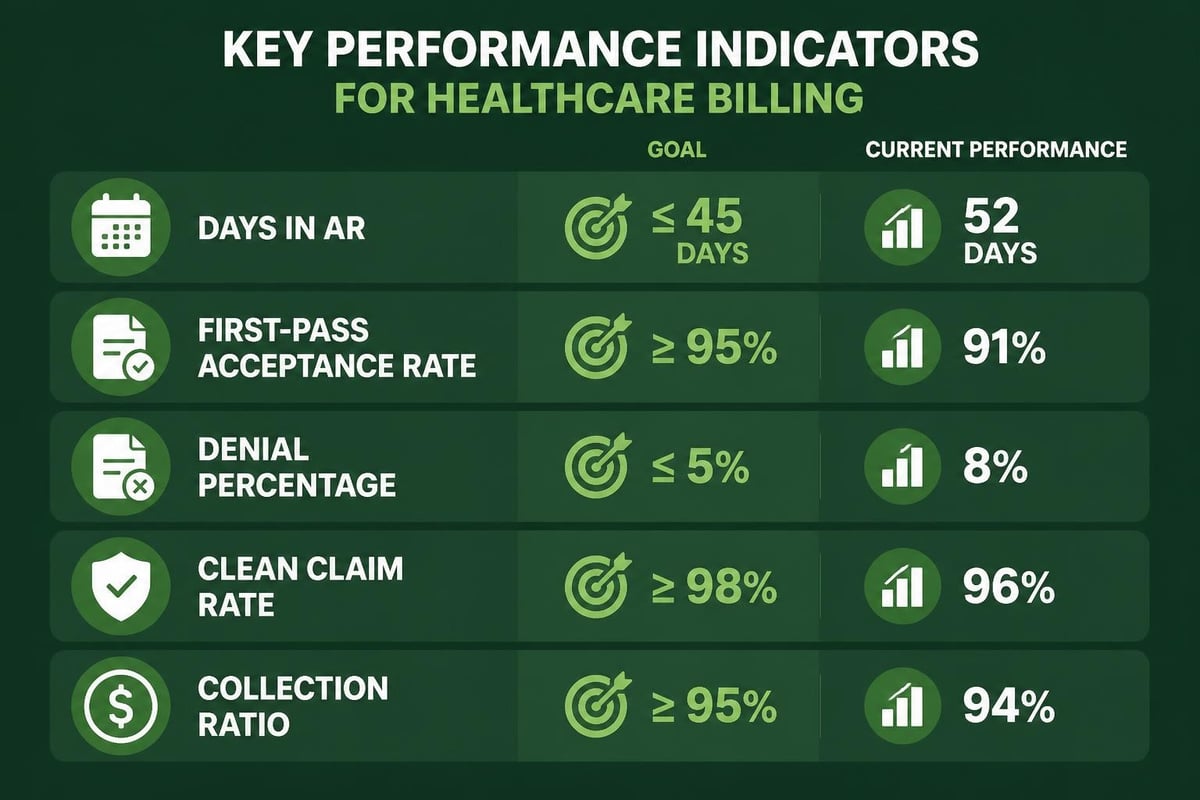 Billing performance metrics dashboard