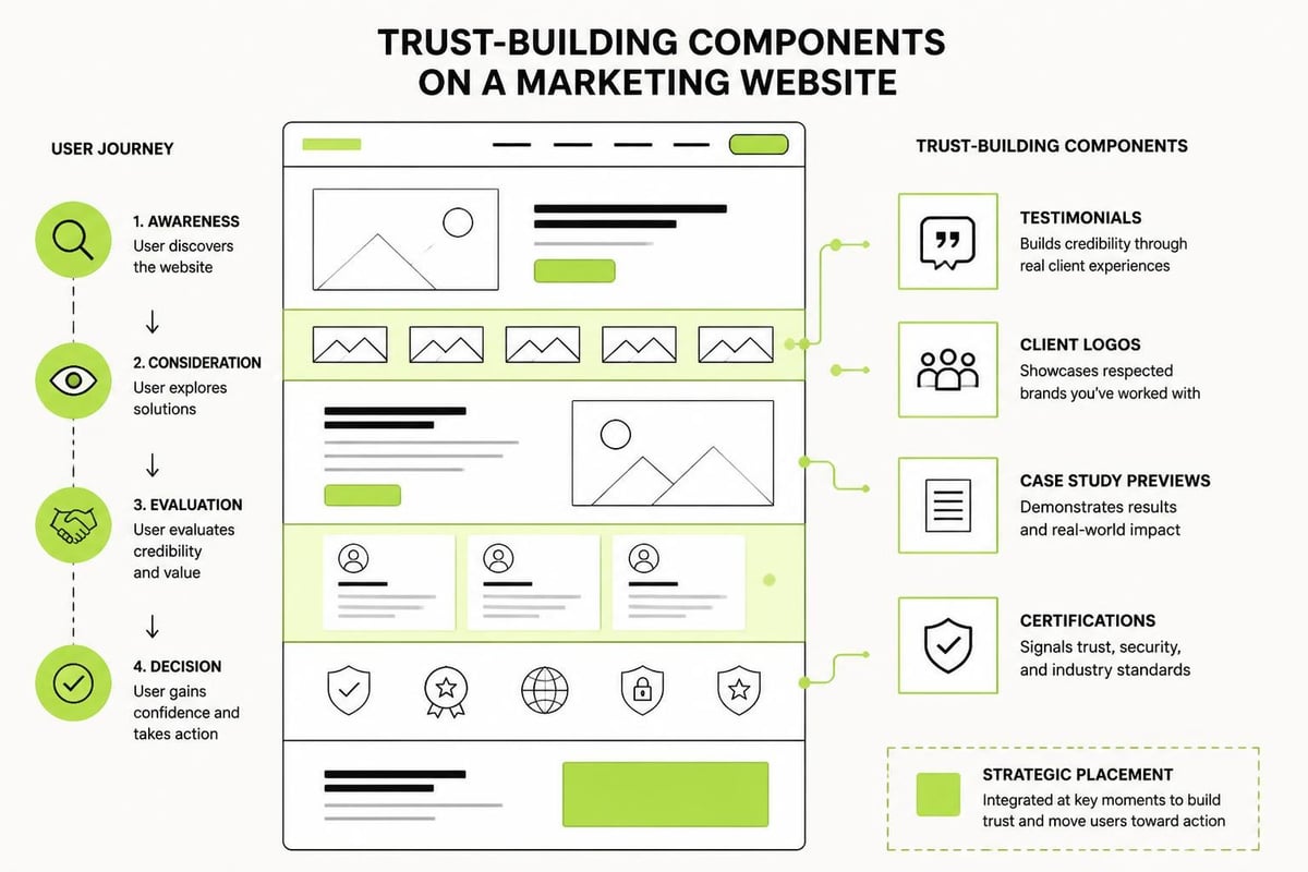 Trust elements in website design