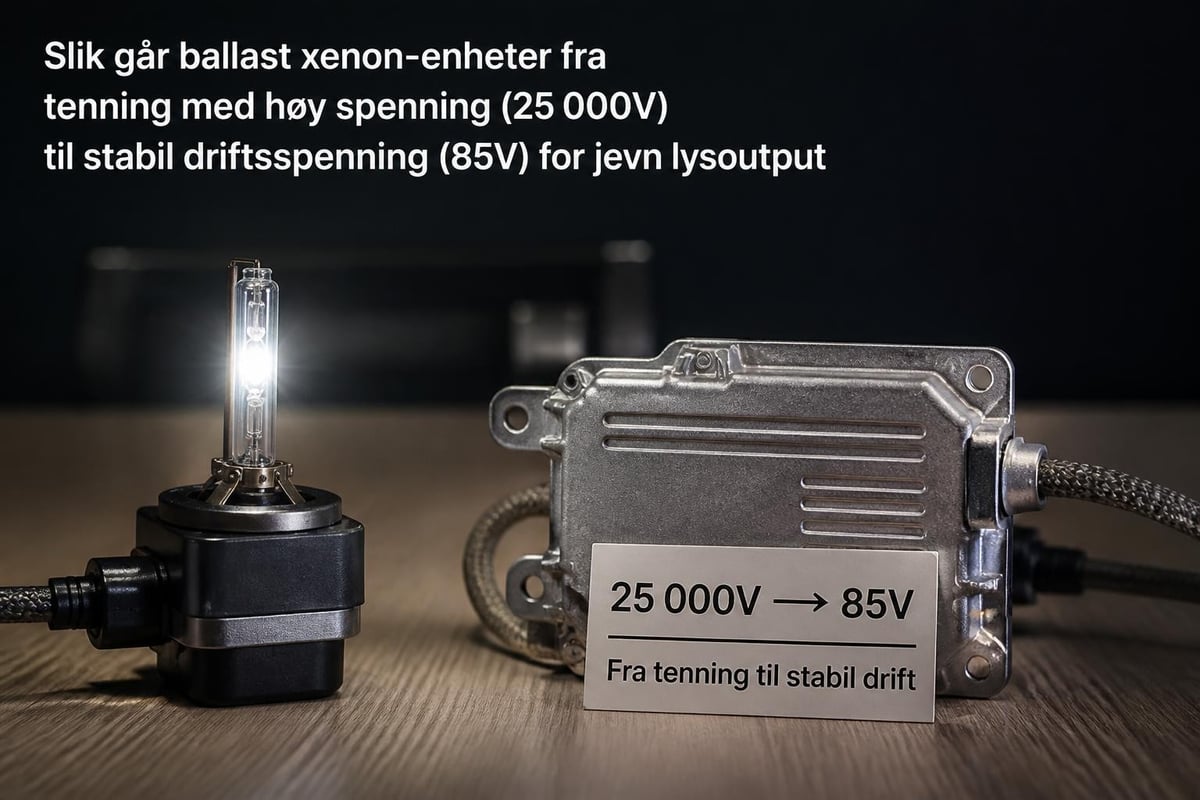 Ballast xenon tenningsprosess