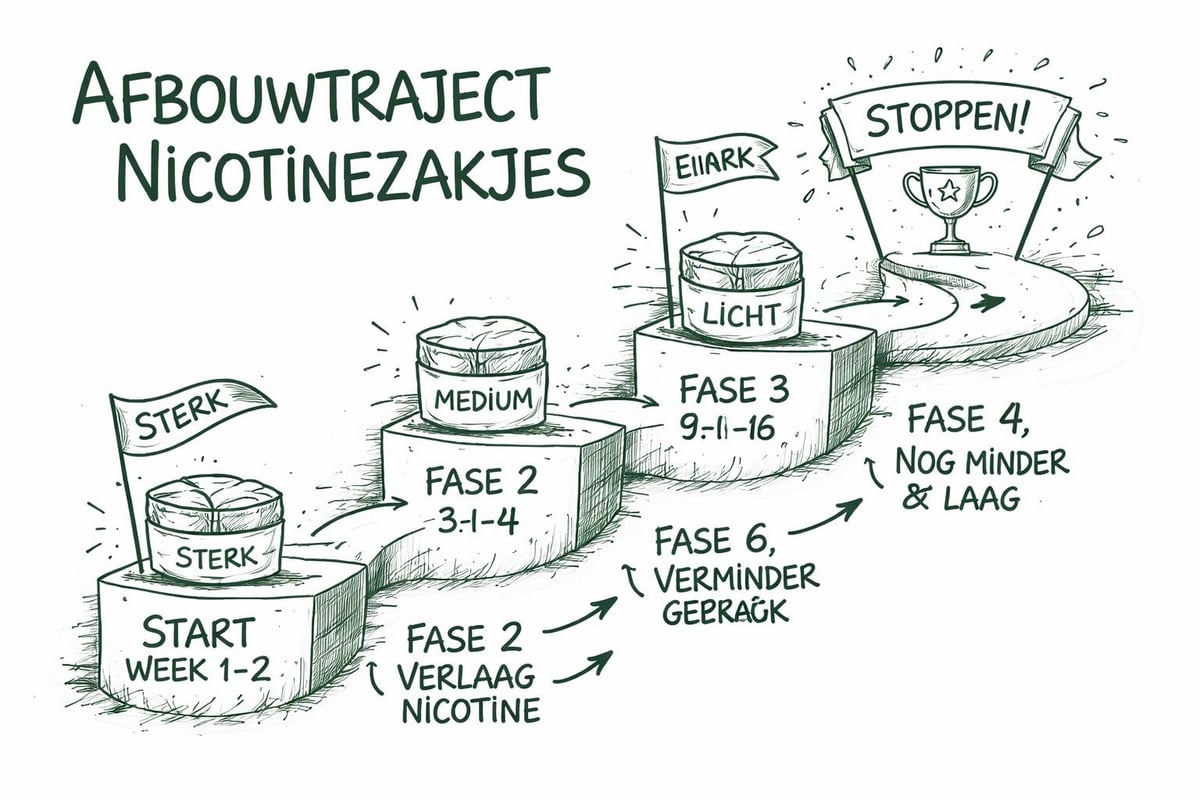 Afbouwschema nicotinezakjes