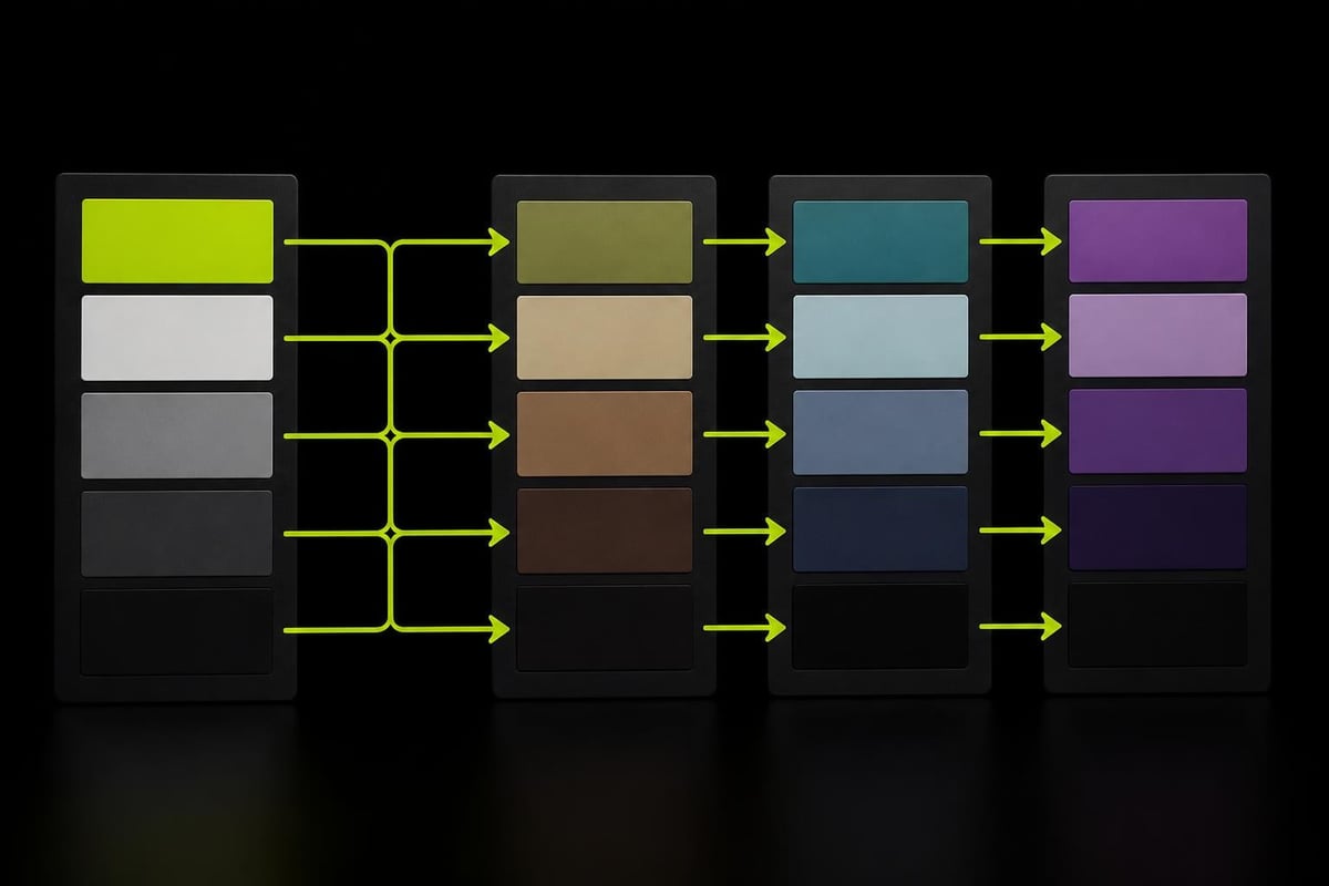 Color palette mapping process