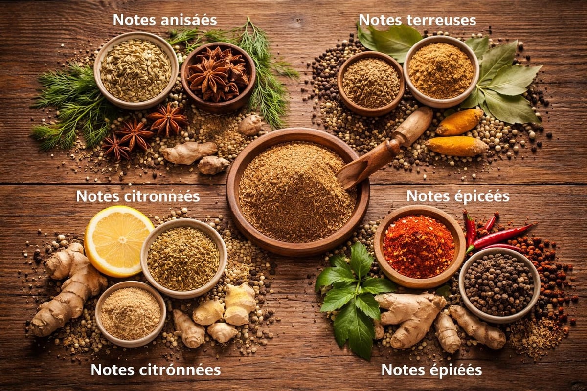 Mélanges d'épices avec carvi