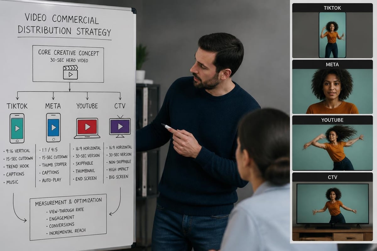 Multi-platform video commercial strategy