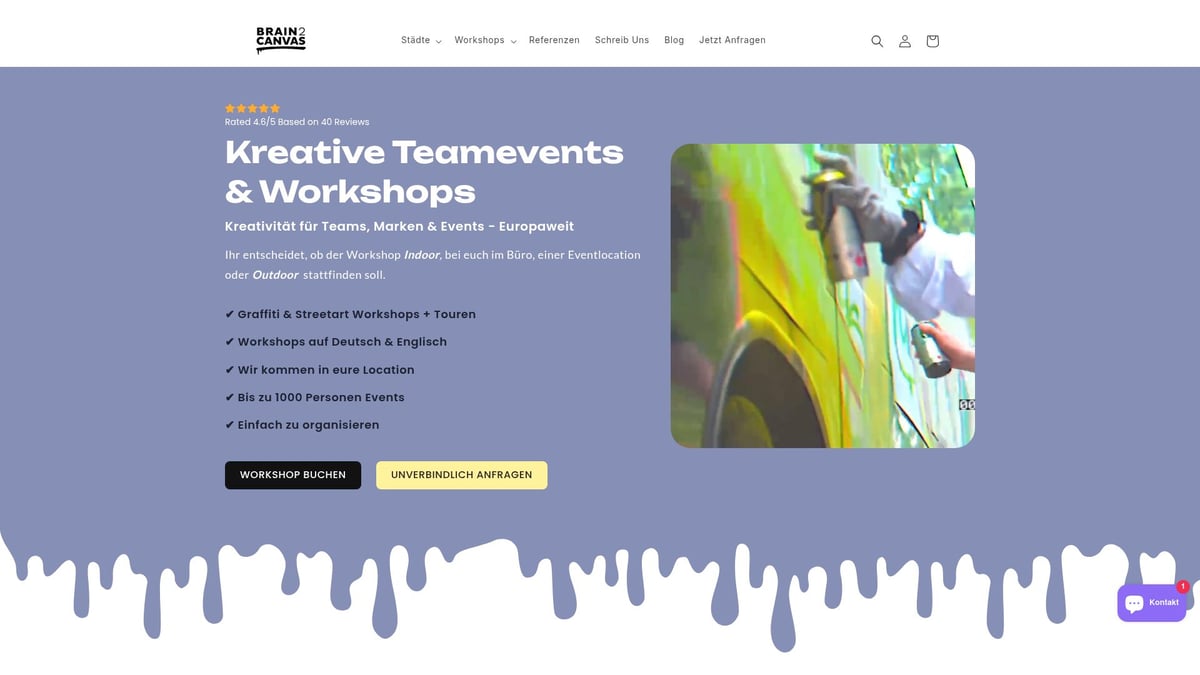 Top 10 Workshops in Berlin 2026: Kreative Highlights entdecken - Brain2Canvas: Graffiti & Street Art Teamevents