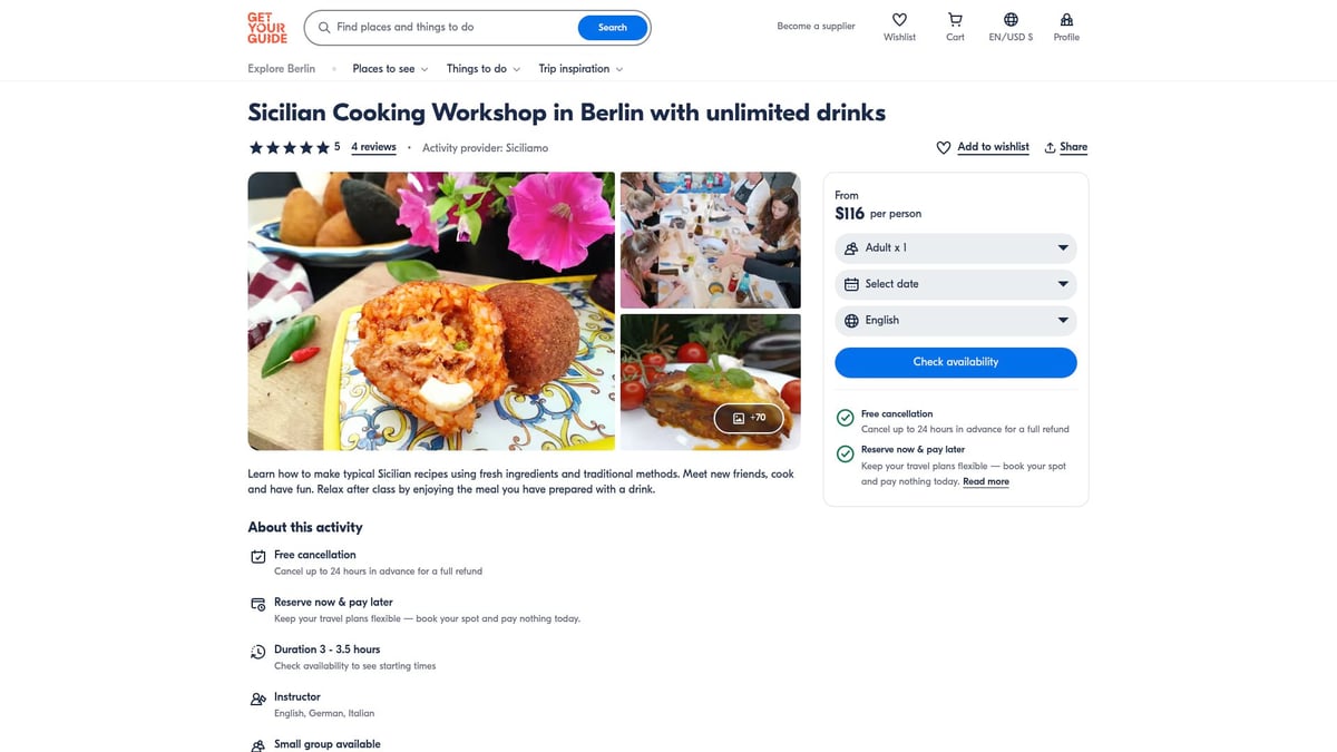 Top 10 Workshops in Berlin 2026: Kreative Highlights entdecken - Sicilian Cooking Workshop in Berlin