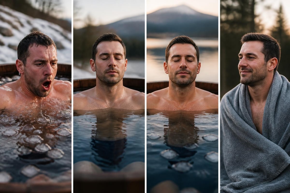 Cold plunge physiological response phases