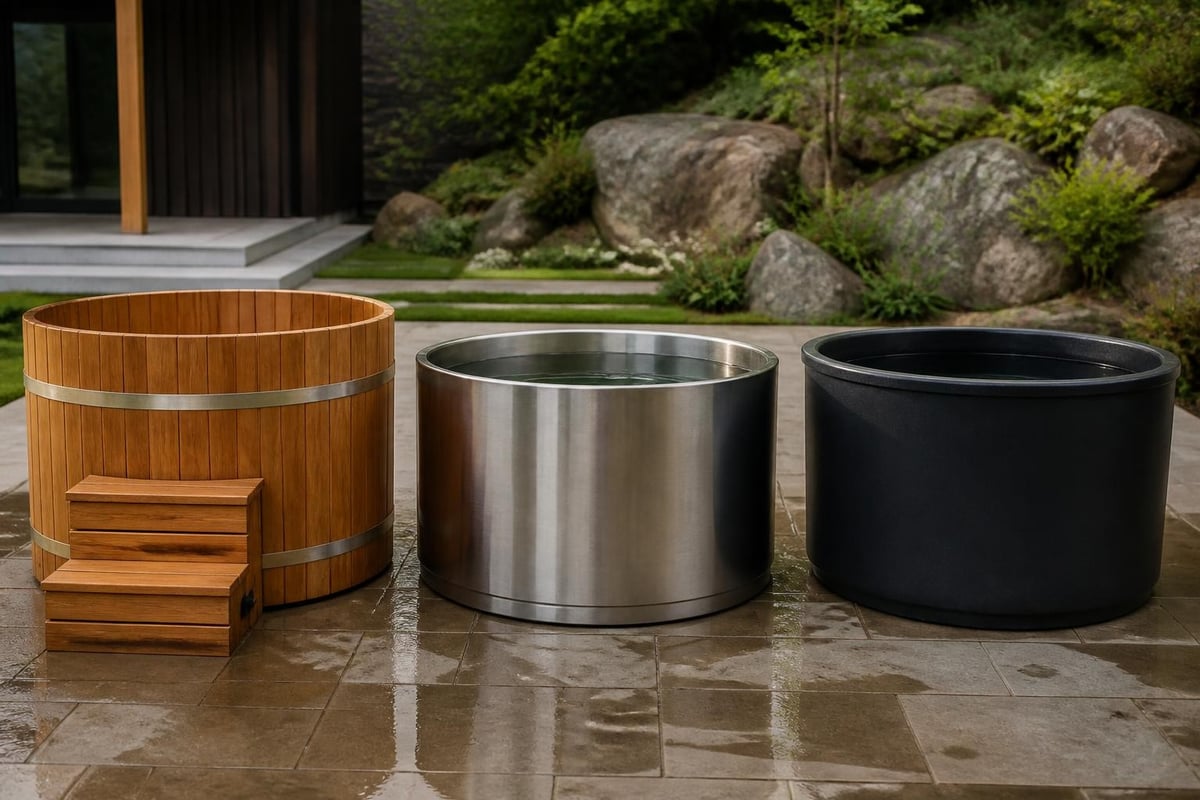 Cold plunge material comparison