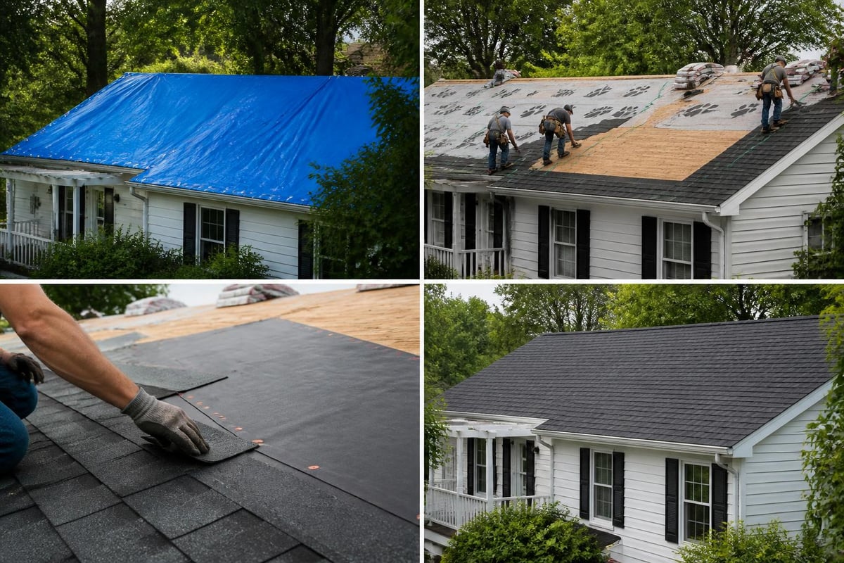 Temporary vs permanent shingle repair
