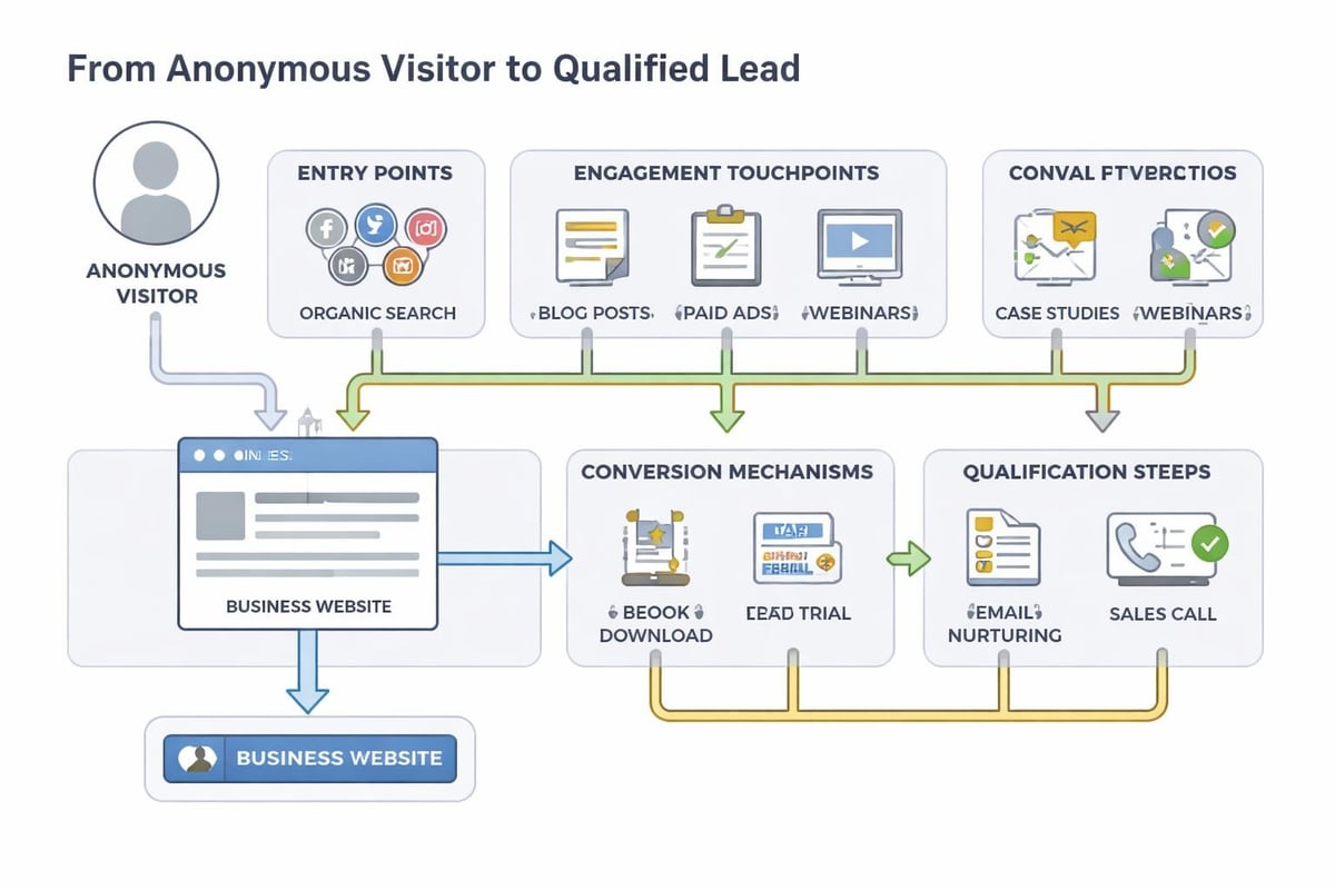 Website conversion funnel