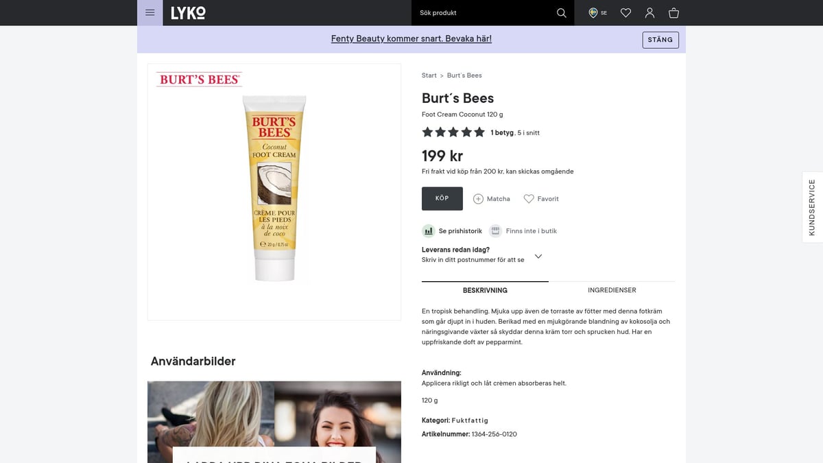 9 Best Foot Creams 2025: For Soft And Healthy Feet - Burt’s Bees Foot Cream Coconut (120g) – 199 kr