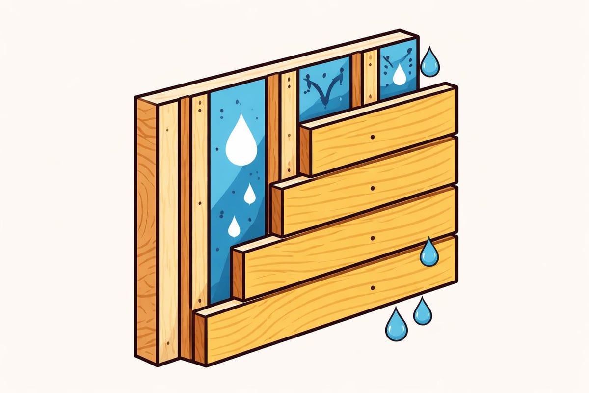 Timber cladding installation layers