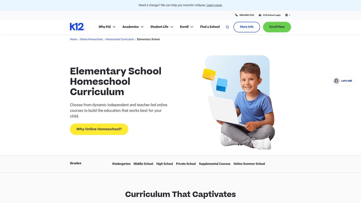 8 Best Elementary Homeschool Curriculum Picks for 2026 - K12 Online Elementary School