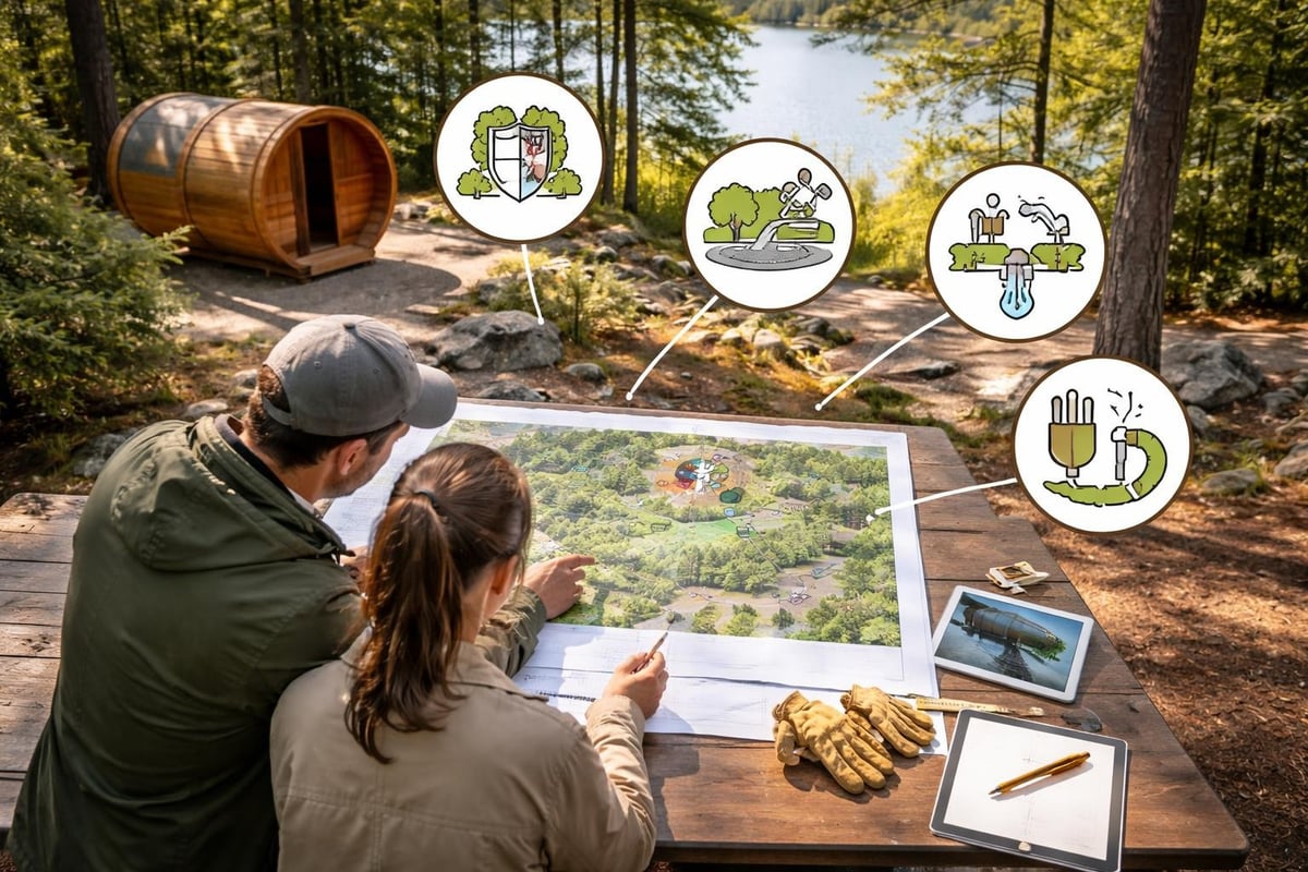 Outdoor sauna placement considerations