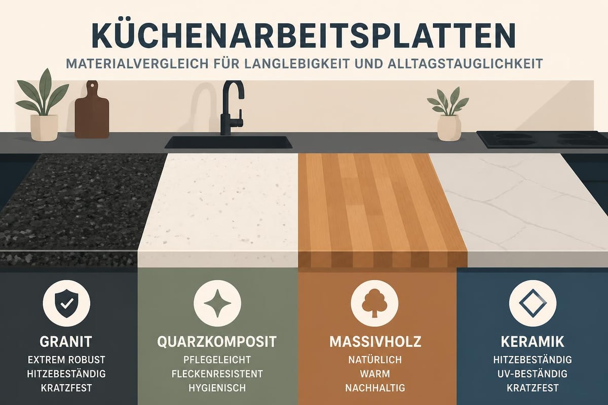 Küchenmaterialien Vergleich