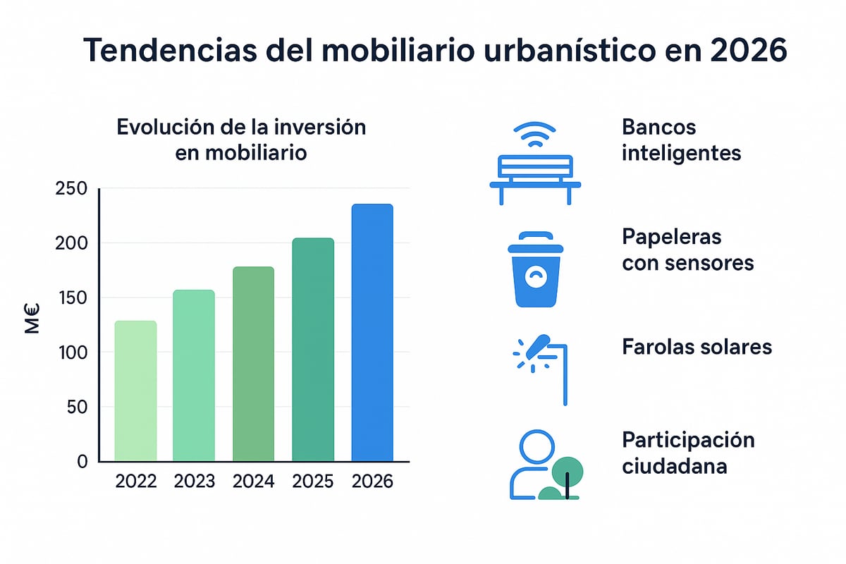 Panorama actual y tendencias del mobiliario urbanístico en 2026