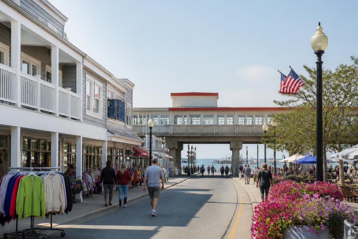 Shopping district layout