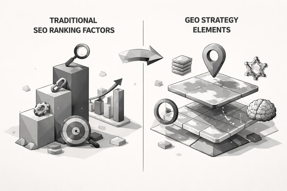 Traditional SEO versus geo strategy comparison