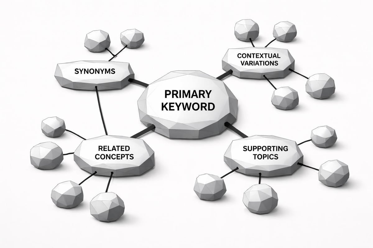 Semantic keyword mapping diagram