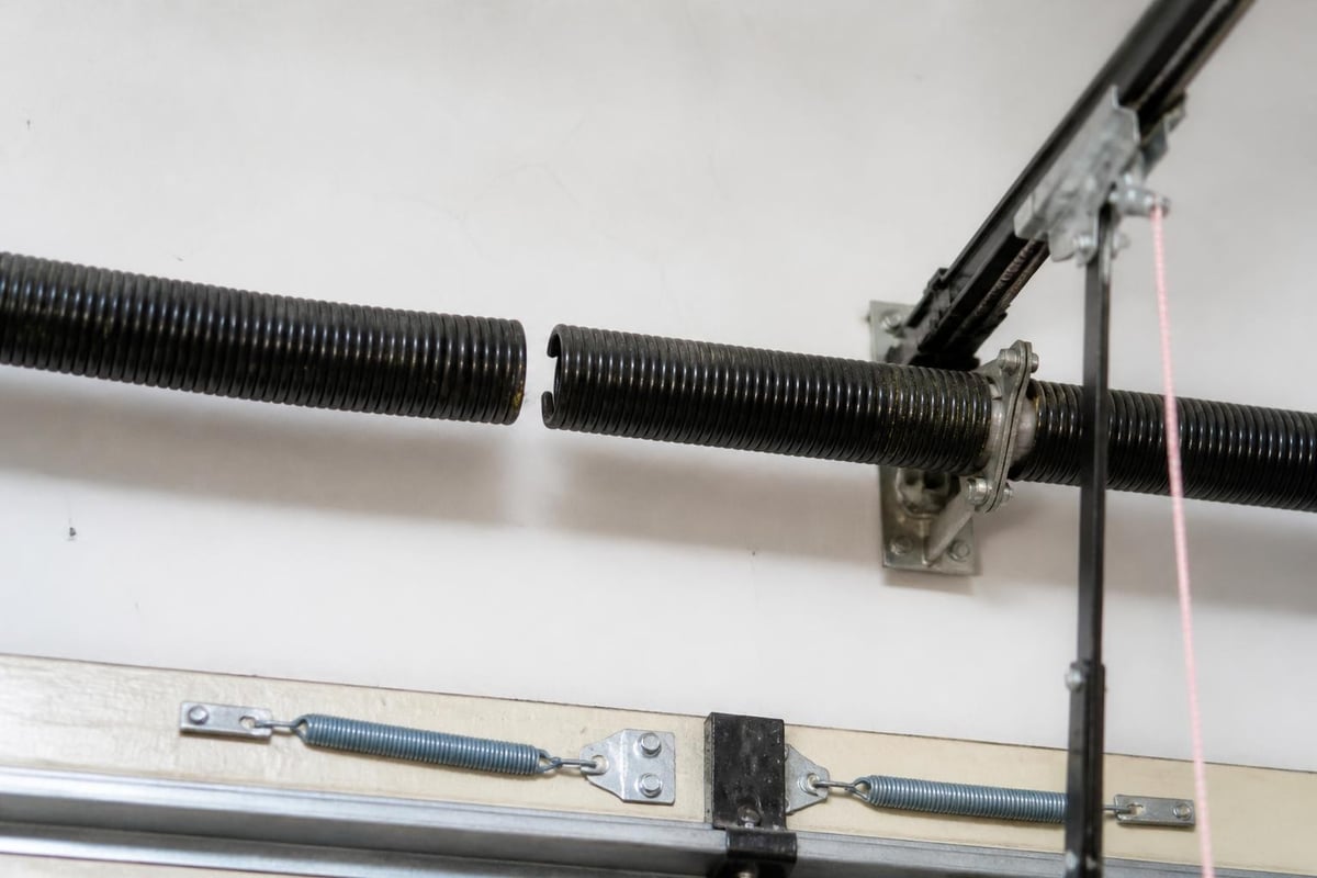 Garage door spring failure diagnosis