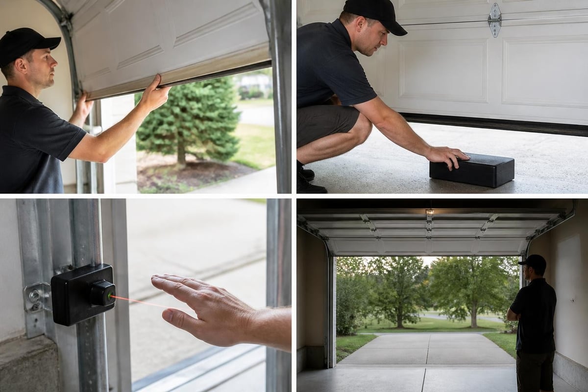 Garage door diagnostic testing