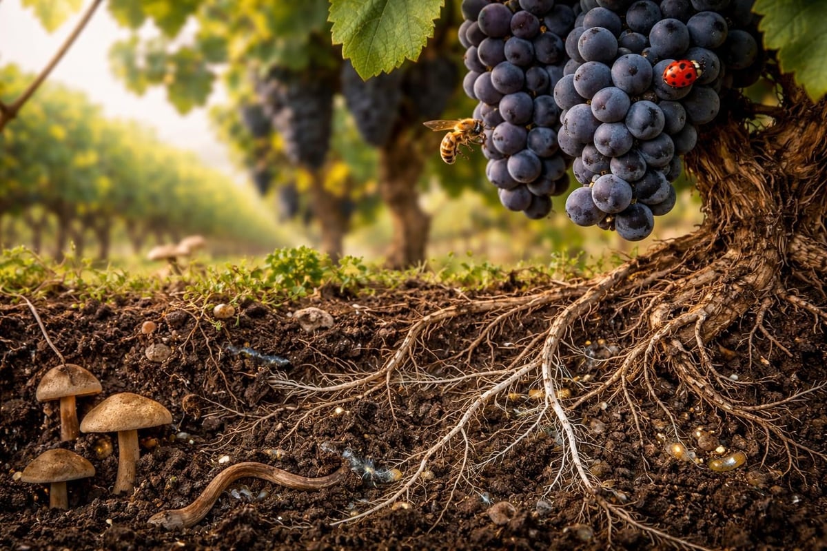 Living vineyard ecosystem