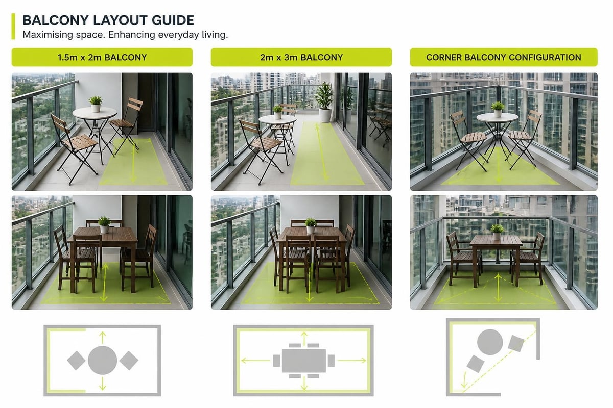 Bistro set space planning