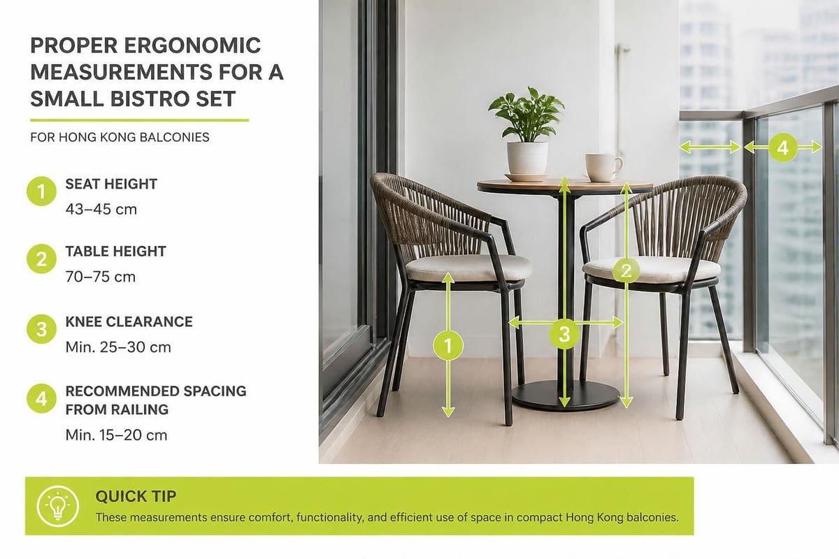 Bistro set ergonomics