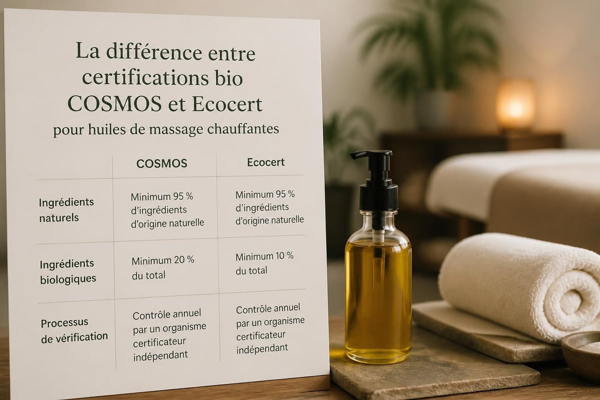 Certification bio des huiles de massage