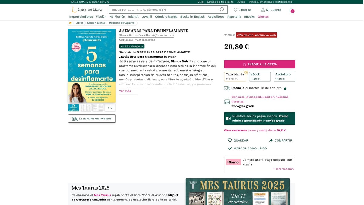 Los Mejores: 7 Opciones Imprescindibles en 2025 - 2. 5 SEMANAS PARA DESINFLAMARTE – Blanca García-Orea Haro
