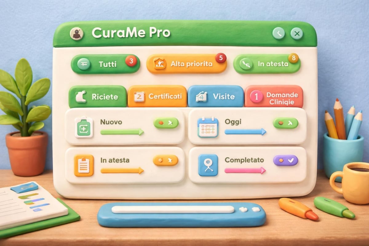 Dashboard CuraMe Pro medico