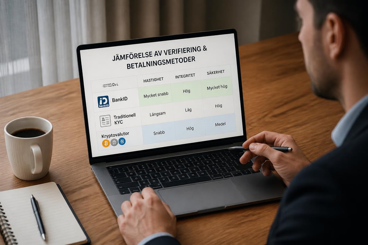 Payment methods comparison