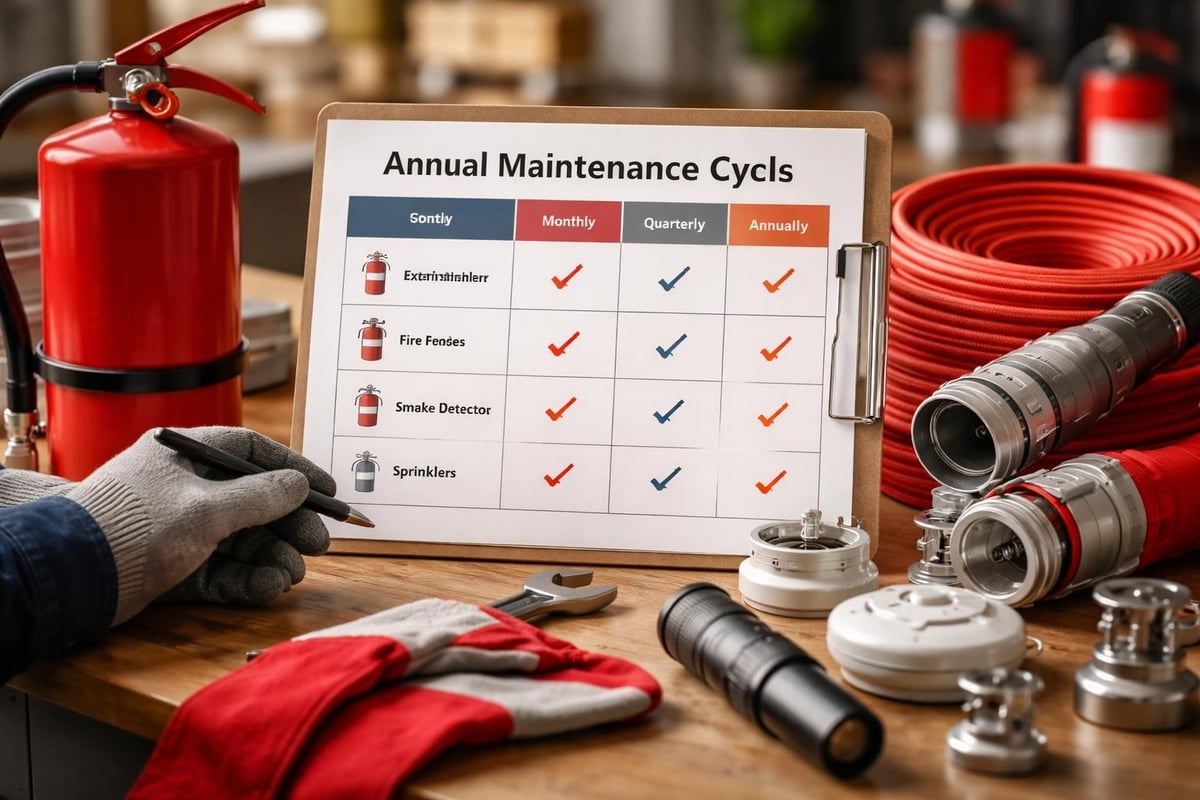 Fire equipment maintenance schedule