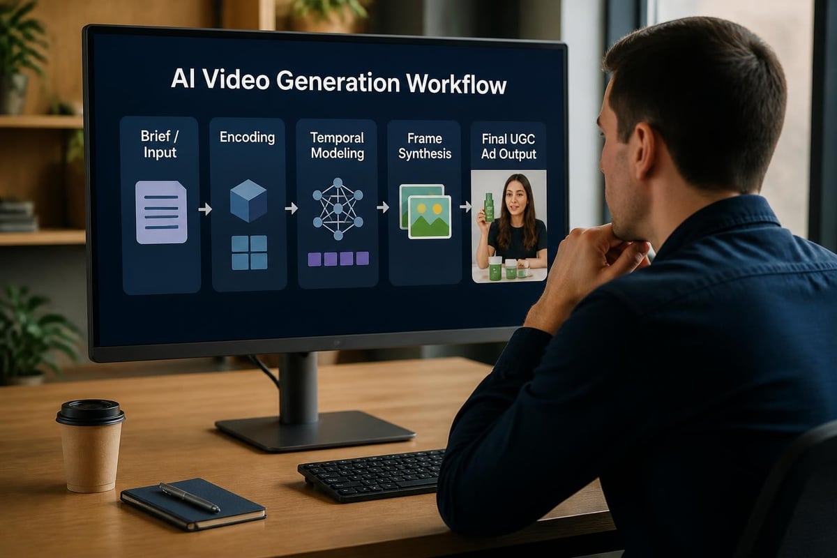 AI video generation process stages