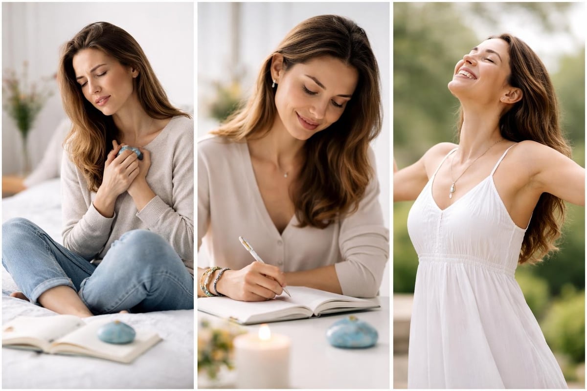 Emotional healing process with larimar