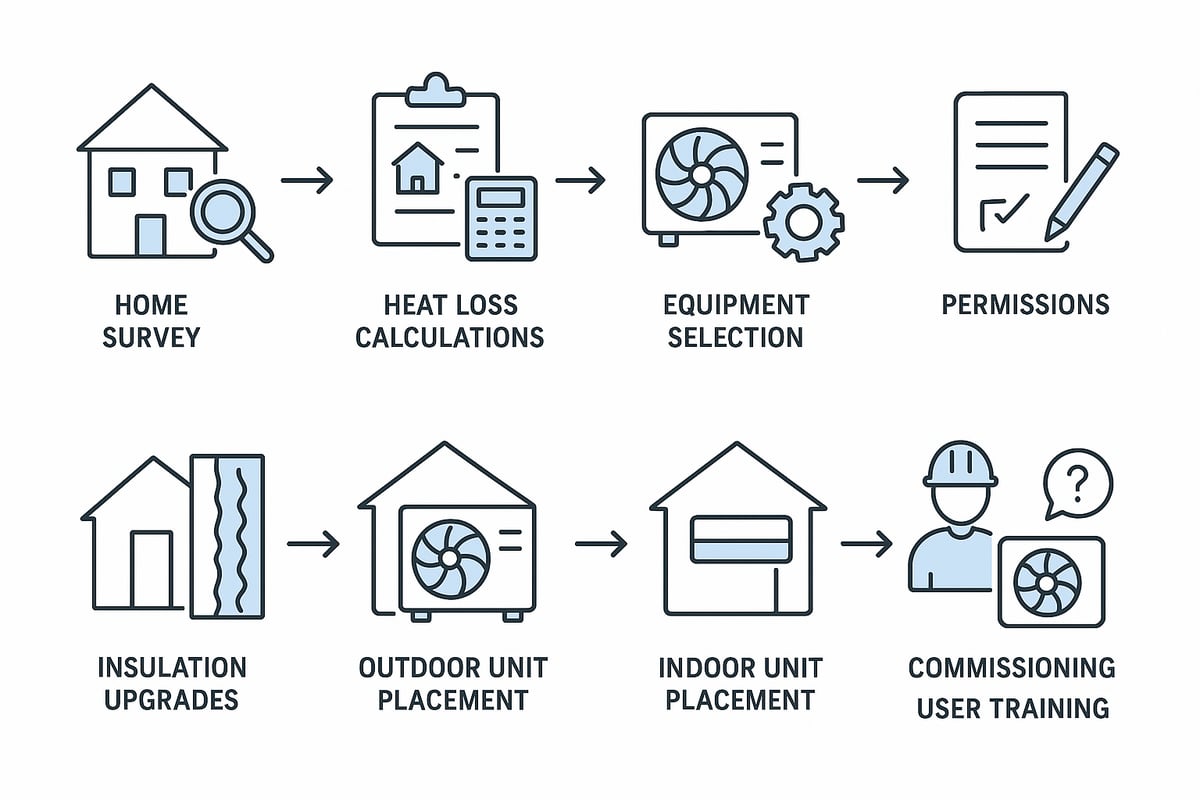 Step-by-Step Electric Heat Pump Installation Process
