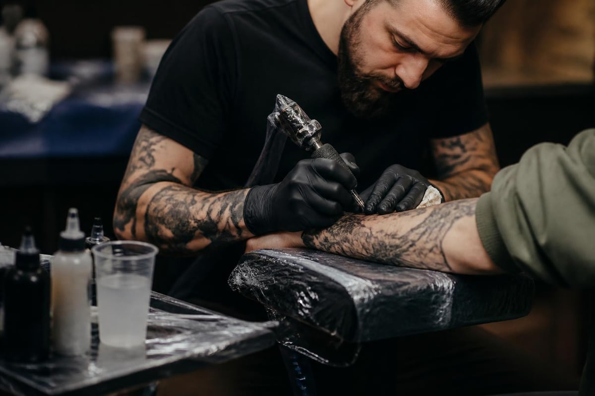 Bloodborne pathogen transmission routes in tattoo shops