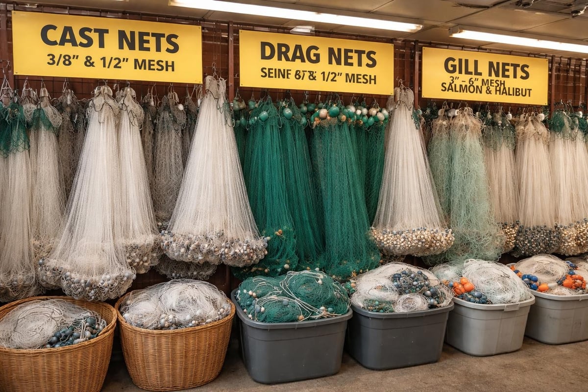 Commercial fishing net selection