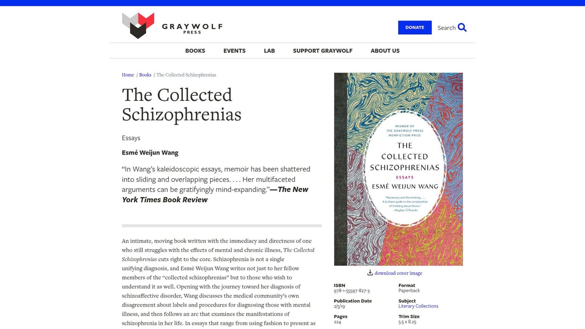 10 Essential Books About Mental Disorders to Read in 2026 - The Collected Schizophrenias by Esmé Weijun Wang