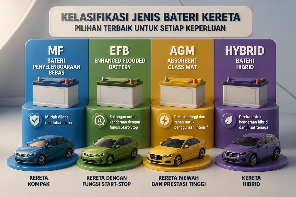 Jenis-jenis bateri kereta