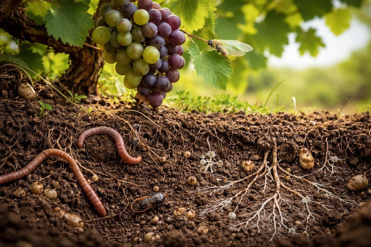Living vineyard ecosystem