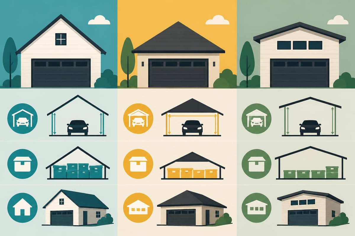 Garage roof configurations
