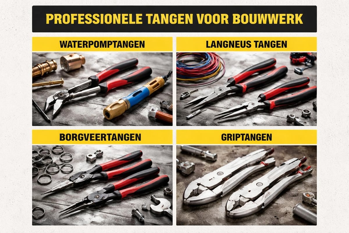 Verschillende soorten tangen