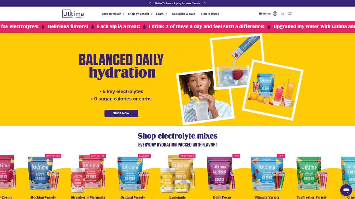 7 Essential Drink With Electrolytes No Sugar Options for 2026 - Ultima Replenisher Electrolyte Mix