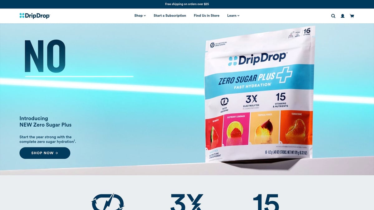 7 Essential Drink With Electrolytes No Sugar Options for 2026 - DripDrop Zero Electrolyte Powder