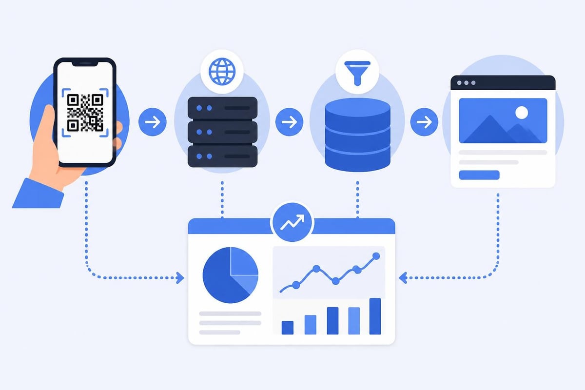 QR code scan data flow