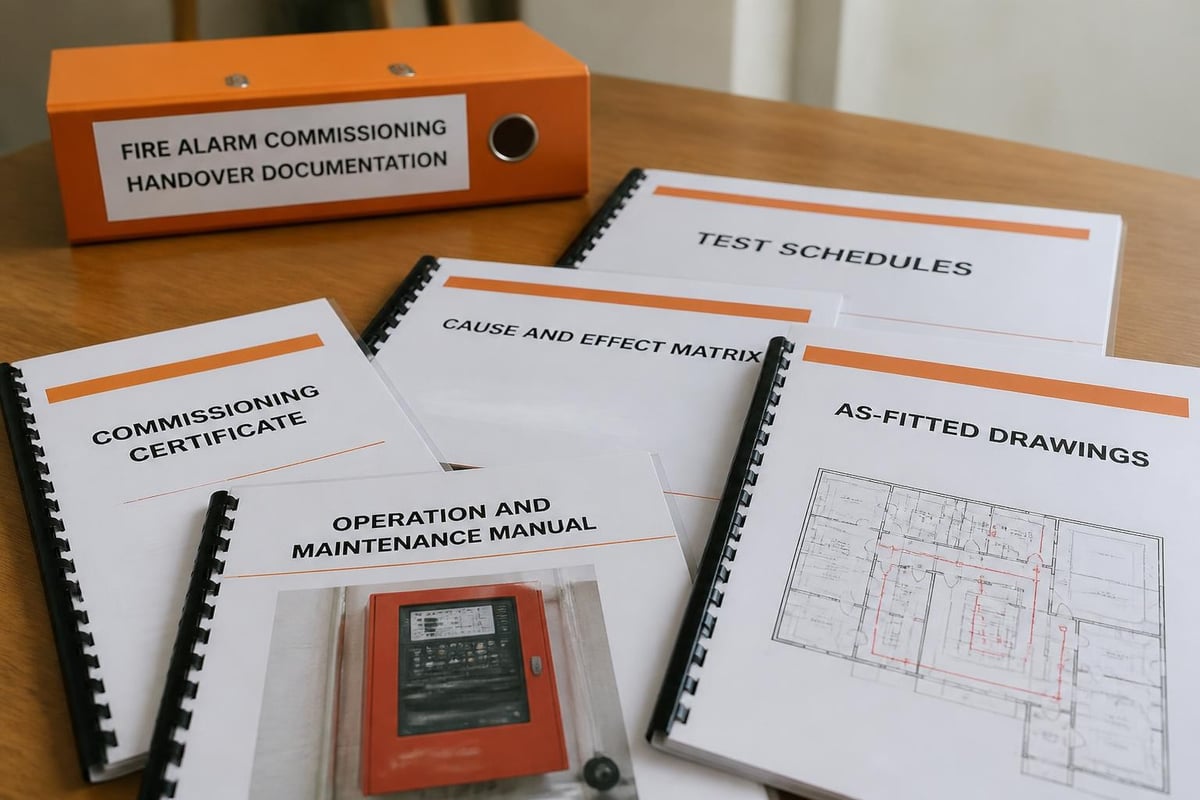 Fire alarm commissioning documentation