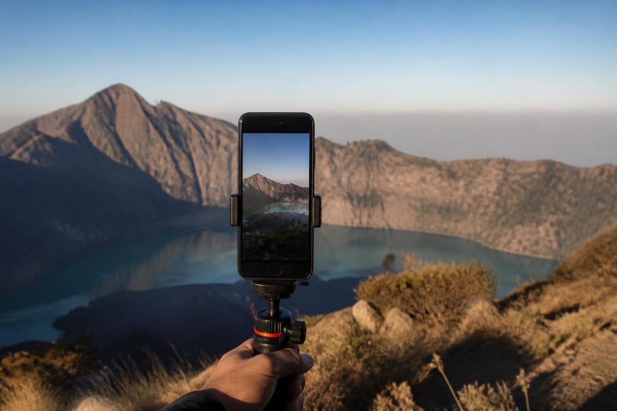 Smartphone hiking photography